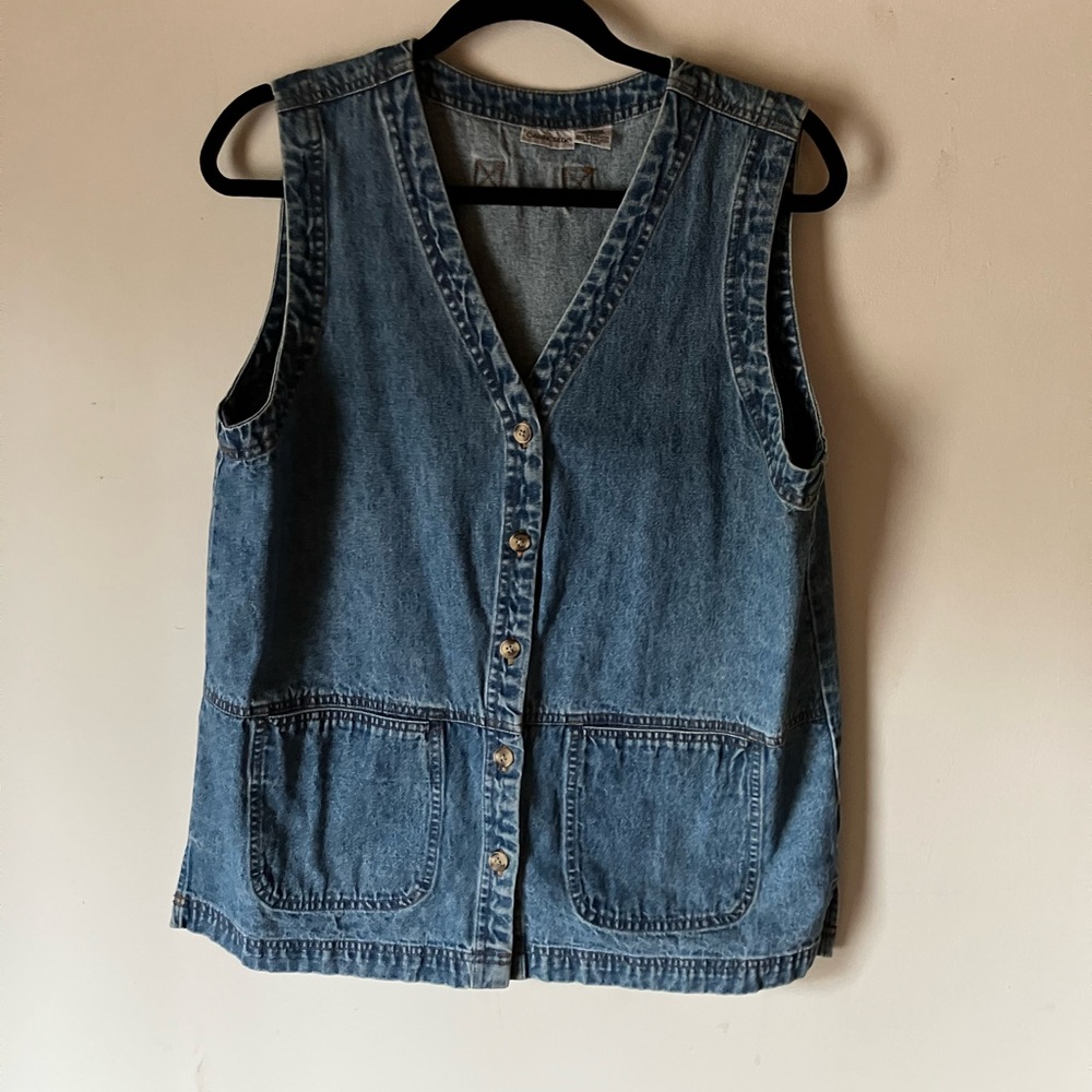 Cabin Creek Blue Denim Button-Front Vest